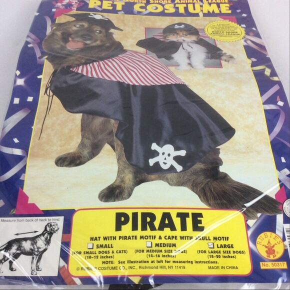 Rubies Cute Dog Halloween Costume Pirate Size Large (18-20 in) 2 Piece Set - Picture 3 of 3